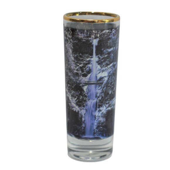 Shot Glass Multnomah Falls Oregon Waterfall Fall W - Picture 2 of 2